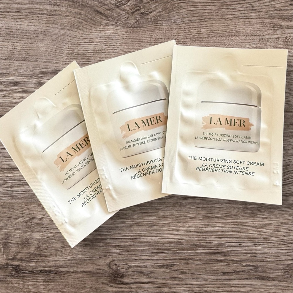 Set of 3 La Mer Travel Samples The Moisturizing Soft Cream Moisturizer